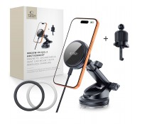 Tech-Protect V9 Arcticboost Βάση Κινητού Αυτοκινήτου με Μαγνήτη και Ασύρματη Φόρτιση MagSafe Μαύρη