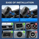 Tech-Protect V9 Arcticboost Βάση Κινητού Αυτοκινήτου με Μαγνήτη και Ασύρματη Φόρτιση MagSafe Μαύρη