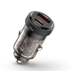 TECH-PROTECT CC45W 2-Port Car Charger PD45W / QC3.0 Διπλός Φορτιστής Αυτοκινήτου USB / Type-C - Black