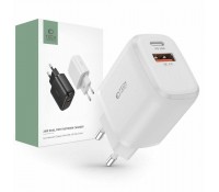 Tech-Protect Φορτιστής Χωρίς Καλώδιο με Θύρα USB-A και Θύρα USB-C 20W Power Delivery / Quick Charge 3.0 Λευκός (C20W)