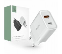 Tech-Protect Φορτιστής Χωρίς Καλώδιο με Θύρα USB-A και Θύρα USB-C 30W Power Delivery / Quick Charge 3.0 Λευκός (C30W)