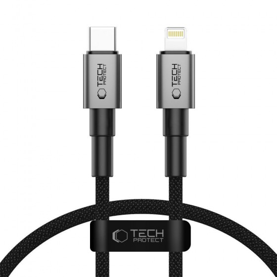 Tech-Protect Ultraboost Dna USB-C to Lightning Cable 27W Γκρι 0.25m