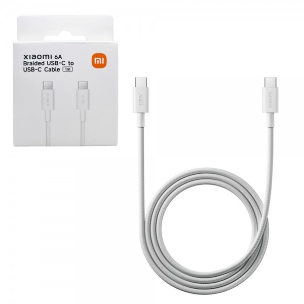 XIAOMI BHR087KGL USB-C TO TYPE C USB 2.0 ΦΟΡΤΙΣΗΣ-DATA 120W 6A 1.0m WHITE PACKING OR XIAOMI BHR087KGL USB-C TO TYPE C USB 2.0 ΦΟΡΤΙΣΗΣ-DATA 120W 6A 1.0m WHITE PACKING OR