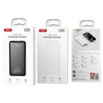 XO PB312 Power Bank 10000mAh με 2 Θύρες USB-A και Θύρα USB-C Λευκό