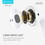 Celebrat C200 Pro Earbud Bluetooth Handsfree με Θήκη Φόρτισης - Λευκά