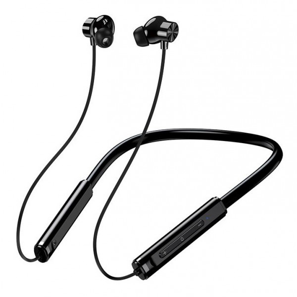 KAKUSIGA earphones KSC-1878 με μαγνήτη, Bluetooth, 10mm, 200mAh, μαύρα