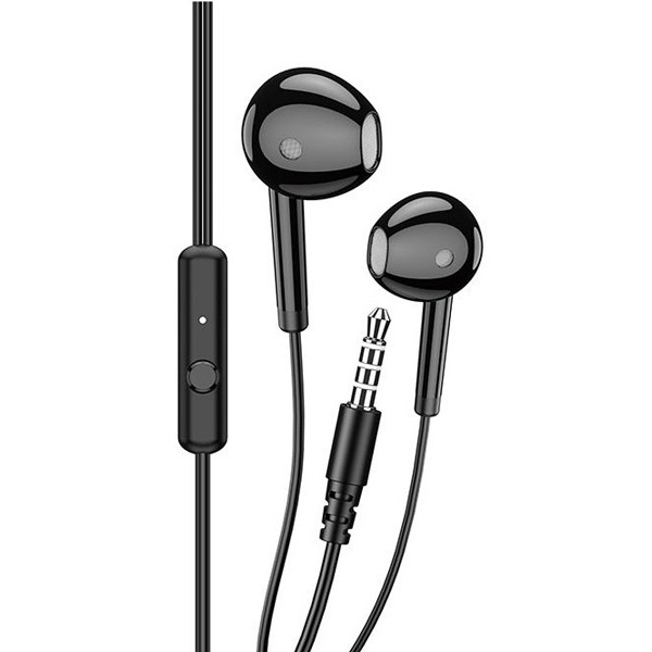 KAKUSIGA earphones με μικρόφωνο KSC-1301, 3.5mm σύνδεση, 14mm, 1.1m, μαύρα