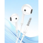 KAKUSIGA earphones με μικρόφωνο KSC-1301, 3.5mm σύνδεση, 14mm, 1.1m, λευκά