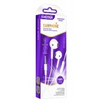 KAKUSIGA earphones με μικρόφωνο KSC-1301, 3.5mm σύνδεση, 14mm, 1.1m, λευκά