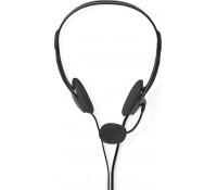 Στερεοφωνικό on-ear headset, με σύνδεση 2x3,5mm|NEDIS CHST100BK