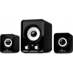 POWERTECH ηχεία Essential sound PT-843, 2.1, 5W + 2x 3W, 3.5mm, μαύρα