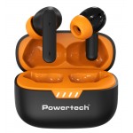 POWERTECH earphones με θήκη φόρτισης PT-1431, True Wireless, 40/400mAh, ANC & ENC, μαύρα