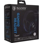 SADES Gaming Headset Tpower με 40mm ακουστικά, Blue