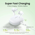 UGREEN HiTune P3 Λευκά Ασύρματα Ακουστικά TWS