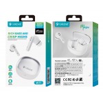 CELEBRAT earphones με θήκη φόρτισης W71, True Wireless, 10mm, 30/200mAh, λευκά