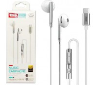 XO EP29 Ενσύρματα Ακουστικά με USB-C και Μικρόφωνο Ασημί