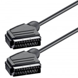 Καλώδιο Scart 21pin σε Scart 21pin, 1,4 μετρά - ΜΑΥΡΟ, Power Tech