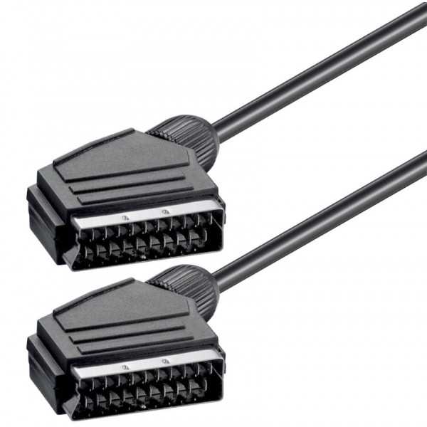 Καλώδιο Scart 21pin σε Scart 21pin, 1,4 μετρά - ΜΑΥΡΟ, Power Tech