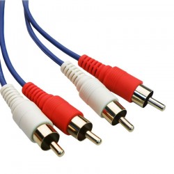 POWERTECH Καλώδιο 2x RCA Male σε 2x RCA Male (red, white), 1.5m