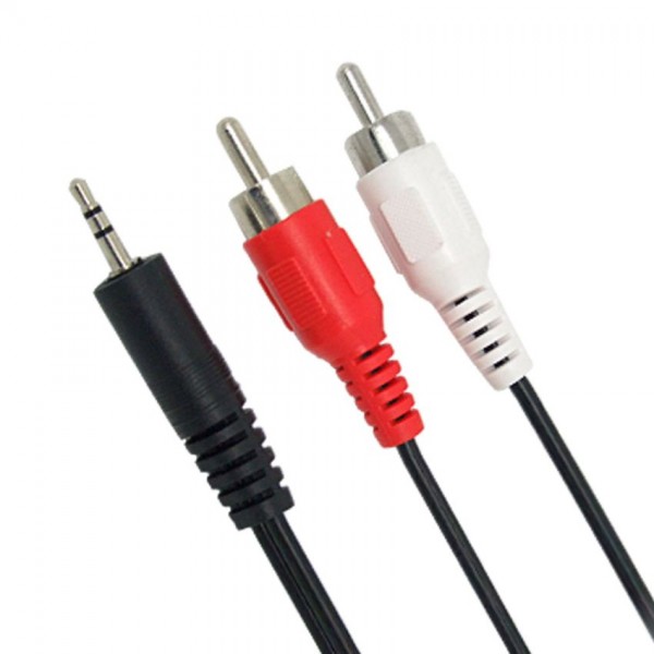 Καλώδιο 2 x RCA Male / Jack 3,5mm Male - 3m, Powertech