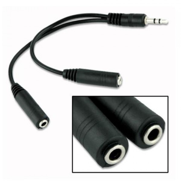 Powertech Καλώδιο 3,5mm M / 2 X 3,5mm F - 0,20m