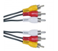 Καλώδιο 3x RCA Male σε 3x RCA Male (red, white, yellow), 5m, CAB-R006, POWERTECH 