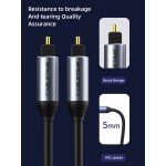CABLETIME καλώδιο ήχου Toslink CT-AV380-P04GN, gold plated, 5mm, 2m, μαύρο CABLETIME καλώδιο ήχου Toslink CT-AV380-P04GN, gold plated, 5mm, 2m, μαύρο
