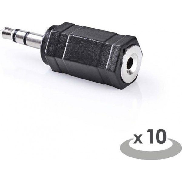 Αντάπτορας ήχου, 3.5mm αρσ. - 2.5mm θηλ., σε συσκευασία 10 τεμαχίων 