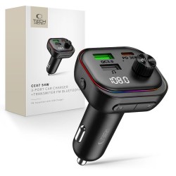 Tech-Protect CC07 54W FM Transmitter Αυτοκινήτου με Bluetooth
