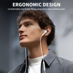 Tech-Protect Ultraboost Core G2 In-ear Handsfree Ακουστικά με Βύσμα USB-C Λευκό