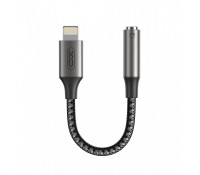 XO NB-R258C| Καλώδιο-αντάπτορας Lightning - 3.5mm θηλ., 0.12m σε γκρι χρώμα