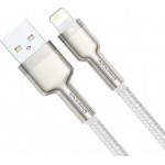 Baseus - Data Cable Cafule Series Metal (CALJK-A02) - USB to Lightning, 2.4A, 480Mbps, 1m - White