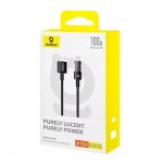 Baseus - Data Cable Gem (P10373002111-01) - USB to Type-C, Super Fast Charging 100W, 2m - Cluster Black Baseus - Data Cable Gem (P10373002111-01) - USB to Type-C, Super Fast Charging 100W, 2m - Cluster Black