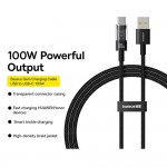 Baseus - Data Cable Gem (P10373002111-01) - USB to Type-C, Super Fast Charging 100W, 2m - Cluster Black Baseus - Data Cable Gem (P10373002111-01) - USB to Type-C, Super Fast Charging 100W, 2m - Cluster Black