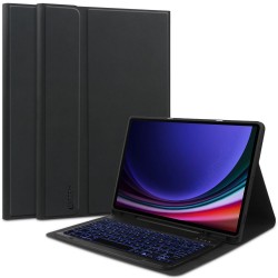 Tech-Protect SC Pen Flip Cover Δερματίνης + KEYBOARD Μαύρο για το Samsung Galaxy Tab S9 FE+ PLUS 12.4 X610 / X616B