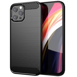 Techsuit Carbon Back Cover Σιλικόνης Μαύρο για iPhone 14 Pro Max