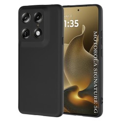 Techsuit SoftFlex Back Cover Black Θήκη σιλικόνης για Motorola Signature