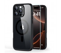 ESR Classic Hybrid HaloLock MagSafe Hybrid Back Cover Διάφανο / Μαύρο, Σετ με Tempered Glass για iPhone 16 Pro Max