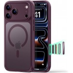 ESR Classic Hybrid Halolock Back Cover Σιλικόνης Frosted Deep Burgundy για το iPhone 18 Pro και το 17 Pro