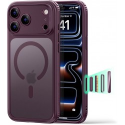 ESR Classic Hybrid Halolock Back Cover Σιλικόνης Frosted Deep Burgundy για το iPhone 18 Pro και το 17 Pro