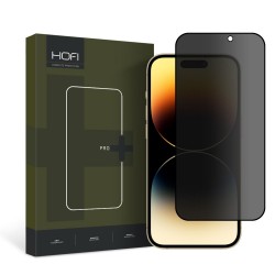 Hofi Anti Spy Glass Pro+ Privacy Tempered Glass Μαύρο για το iPhone 15 Pro Max