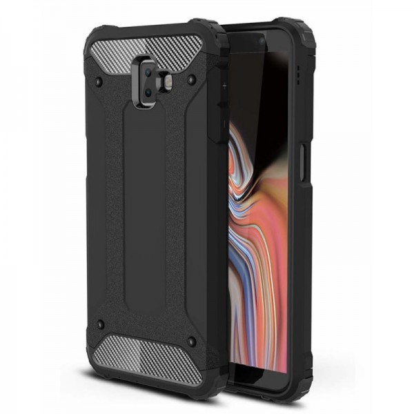 Θήκη Hybrid Protect MOB-1083 για Samsung J6 Plus 2018, μαύρη, POWERTECH, MOB-1083