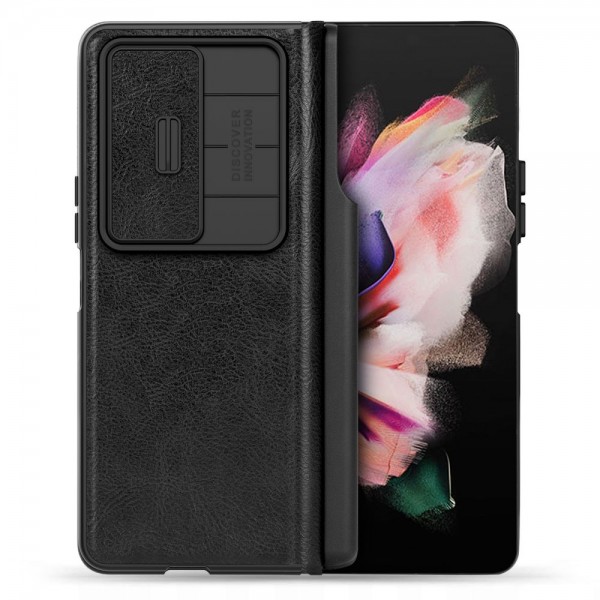 Nillkin Camshield Qin Pro Back Cover Δερματίνης Μαύρο για Samsung Galaxy Z Fold4