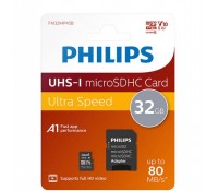 Philips FM32MP45B microSDHC 32GB U1 V10 High Speed 80MB/s με αντάπτορα