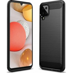 POWERTECH θήκη Carbon MOB-1620 για Samsung Galaxy A12/M12, μαύρη