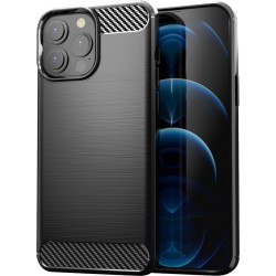 POWERTECH Θήκη Carbon MOB-1657 για iPhone 13 Pro, μαύρη
