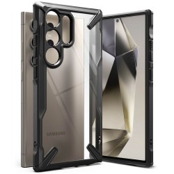 Ringke Fusion X Back Cover Ανθεκτικό Πλαστικό / Σιλικόνης Διαφανές / Μαύρο για Samsung Galaxy S24 Ultra