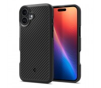 Spigen Core Armor Back Cover Σιλικόνης Ανθεκτικό Matte Μαύρο για iPhone 16, ACS08220
