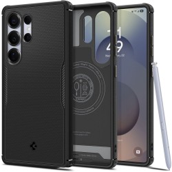 Spigen Core Armor Mag MagSafe Back Cover Σιλικόνης Ανθεκτικό Matte Μαύρο για Samsung Galaxy S25 Ultra, ACS08913
