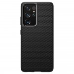 Spigen Liquid Air Back Cover Σιλικόνης Μαύρο για Samsung Galaxy S21 Ultra 5G